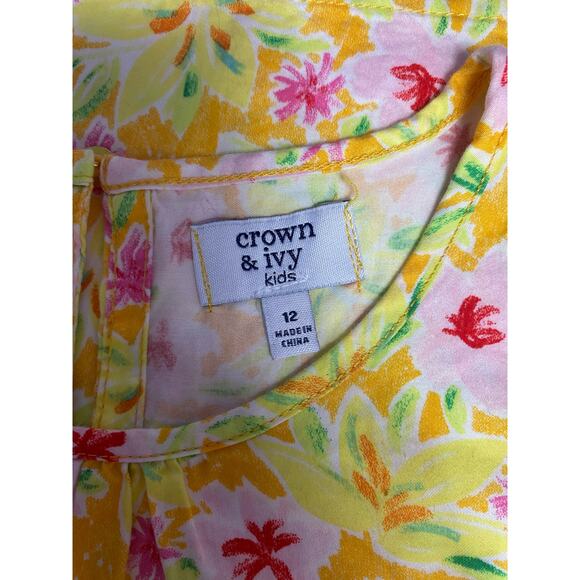 Crown & Ivy kids Dresses Bundle of 2 Size 12 Pink and Yellow - Picture 5 of 7